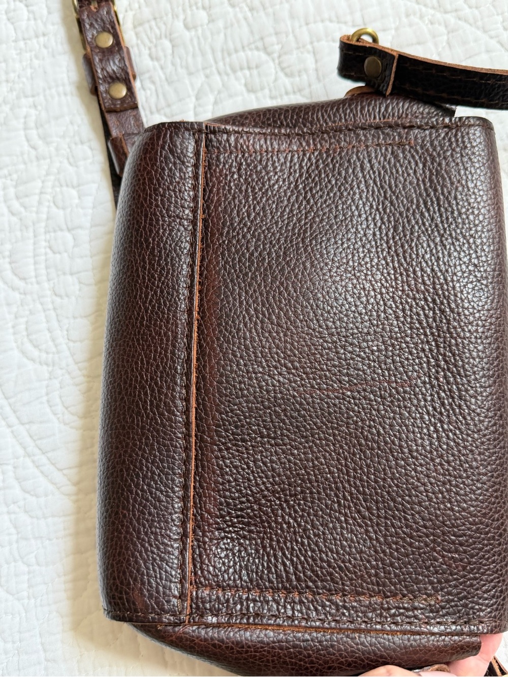 Portland Leather Metro Mini Crossbody and small zip wallet dark brown - Picture 5 of 9